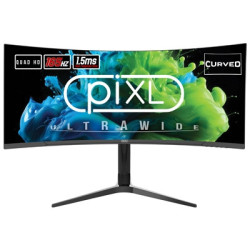 piXL CM34C7 34 Inch Ultrawide Curved Gaming Monitor  165Hz  1.5ms Response Time  3440x1440 Resolution  HDMI  DisplayPort  USB-C 