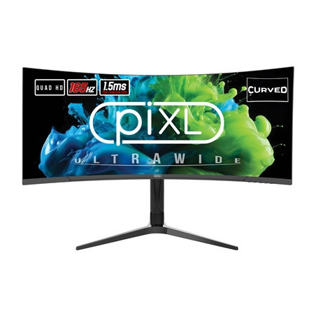 piXL CM34C7 34 Inch Ultrawide Curved Gaming Monitor  165Hz  1.5ms Response Time  3440x1440 Resolution  HDMI  DisplayPort  USB-C 