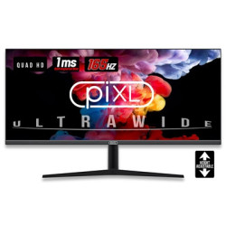 piXL 34-inch UWQHD UltraWide 165Hz Gaming Monitor with 100% sRGB Colour Gamut  Quad HD 3440 x 1440 IPS Panel & 1ms Response Time