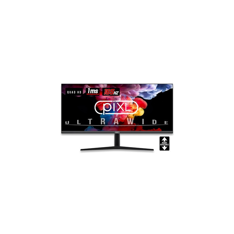 piXL 34-inch UWQHD UltraWide 165Hz Gaming Monitor with 100% sRGB Colour Gamut  Quad HD 3440 x 1440 IPS Panel & 1ms Response Time