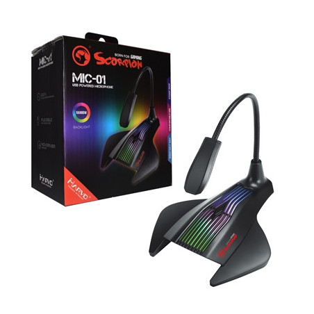Marvo Scorpion MIC-01 RGB USB Powered Flexible Gaming and Streaming Microphone