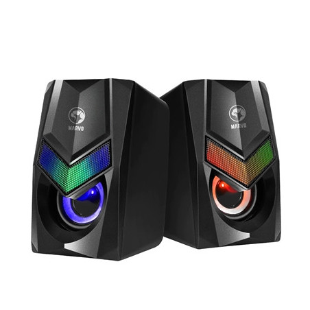 Marvo Scorpion SG-118 Havoc 10 USB Powered Stereo RGB 6W Gaming Speakers (Black)
