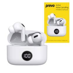 Prevo M10 Active Noise Cancelling TWS Earbuds  Bluetooth 5.3  Automatic Pairing  Touch Control Feature with Digital LED Display 