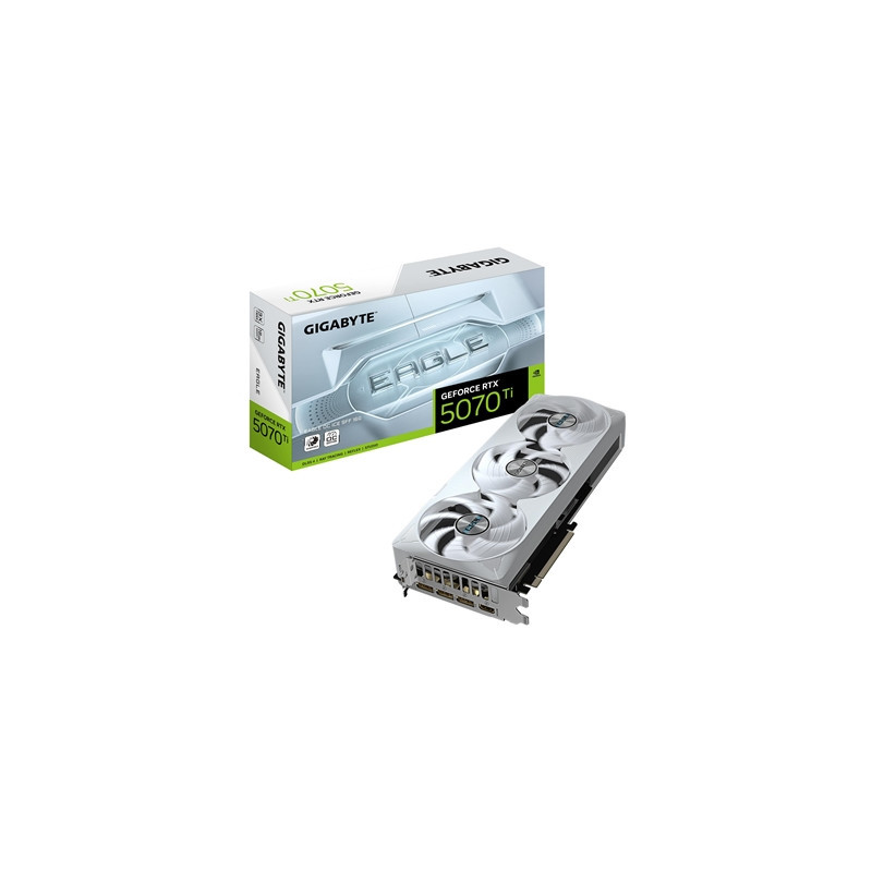 Gigabyte NVIDIA GeForce RTX 5070 Ti EAGLE OC ICE SFF 16GB GDDR7 Graphics Card  8960 CUDA Cores  2542 MHz Core Clock  Triple Fan 
