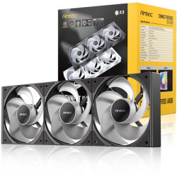 Antec Connect 120 ARGB Reverse 3-Pack 120mm PWM Fans with Daisy Chain Design and Vibration-Absorbing Pads
