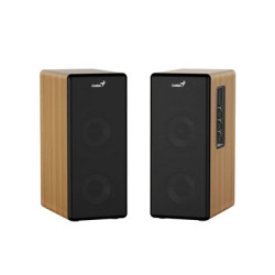 Genius SP-HF1220BT 45W RMS  Bluetooth 2-Way Wood Speakers  Bluetooth  3.5mm