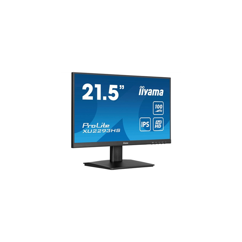 iiyama PROLITE XU2293HS-B6 22 inch IPS Monitor  Full HD  1ms  HDMI  DisplayPort  Freesync  100Hz  Speakers  Black  Internal PSU 