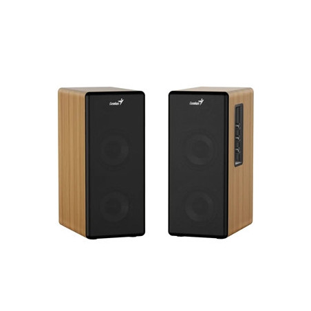 Genius SP-HF1220BT 45W RMS  Bluetooth 2-Way Wood Speakers  Bluetooth  3.5mm