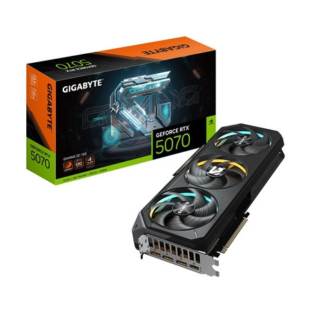 Gigabyte NVIDIA GeForce RTX 5070 GAMING OC 12GB GDDR7 Graphics Card  6144 CUDA Cores  2625 MHz Core Clock  Triple Fan  RGB  3x D