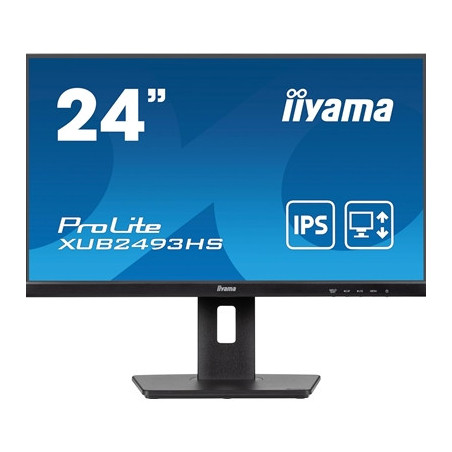 iiyama PROLITE XUB2493HS-B6 24 inch IPS Monitor  Full HD  0.5ms  HDMI  DisplayPort  Freesync  100Hz  Speakers  Black  Internal P