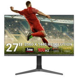 piXL CM27G7 27 Inch 100Hz QHD IPS Gaming Monitor with AMD FreeSync & Nvidia G-Sync  1ms Response Time  DisplayPort  HDMI  USB-A 