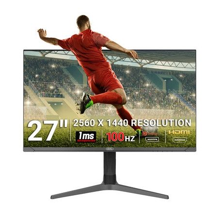 piXL CM27G7 27 Inch 100Hz QHD IPS Gaming Monitor with AMD FreeSync & Nvidia G-Sync  1ms Response Time  DisplayPort  HDMI  USB-A 