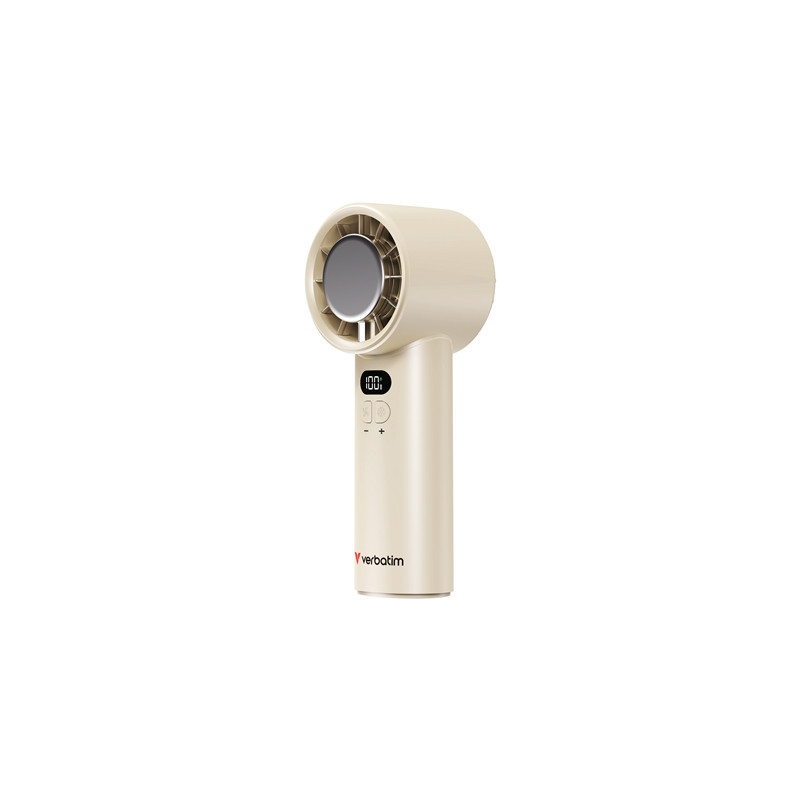 Verbatim Cool 'n' Go Ice Touch Handheld Fan - White/Silver
