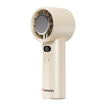 Verbatim Cool 'n' Go Ice Touch Handheld Fan - White/Silver