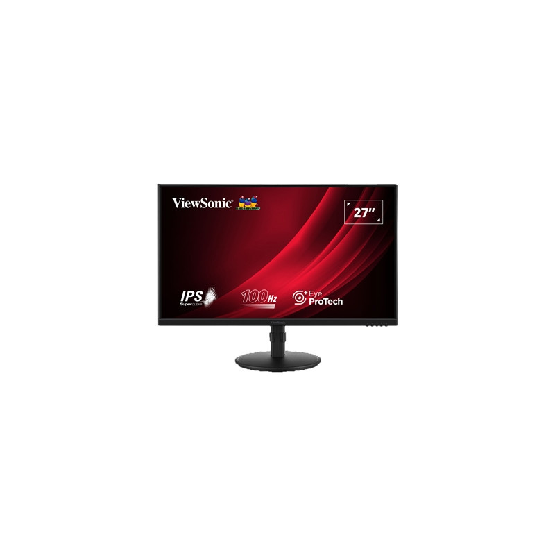 Viewsonic VA2708-HDJ 27 Inch IPS Monitor  Full HD  100Hz  5ms  VGA  HDMI  Display Port  Height Adjust  Pivot  Swivel  Int PSU  V