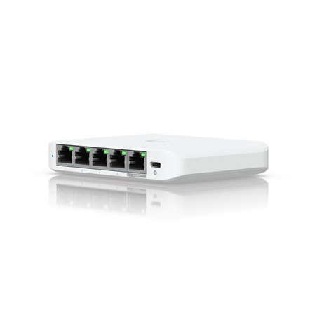 Ubiquiti USW-FLEX-2.5G-5 UniFi Flex 2.5G Ultra Compact 5 Port POE/USB-C Powered Managed Switch