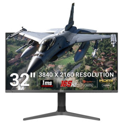 piXL CM32G7 32 Inch 144Hz 4K Widescreen IPS Gaming Monitor with AMD FreeSync & Nvidia G-Sync  3840 x 2160 Resolution  1ms Respon