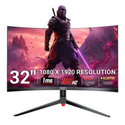 piXL CM32GF5 32 Inch 165Hz HDR Full HD Curved Gaming Monitor with AMD FreeSync & Nvidia G-Sync  1920 x 1080 Resolution  1ms Resp