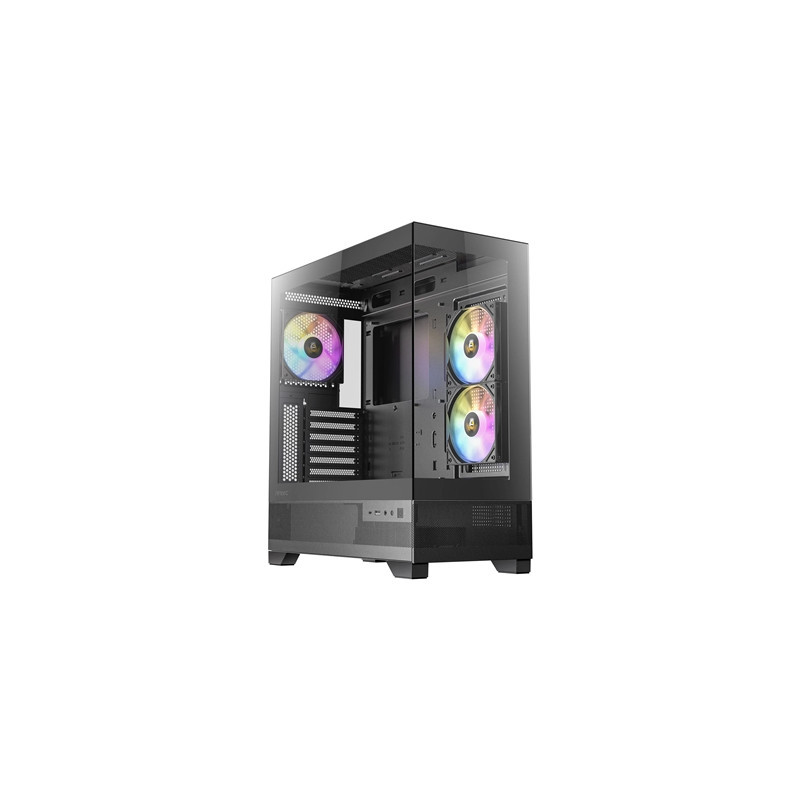 ANTEC CX700 Mid Tower Gaming Case  Black  270 Full-View Tempered Glass  3 x 120 mm ARGB PWM Fans  1 x USB 3.0 / 1 x USB Type-C  