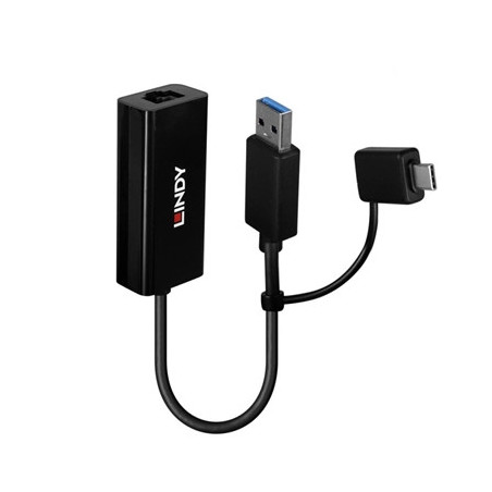 Lindy USB 3.2 Gen 1 Gigabit Ethernet Converter  Bus-Powered  No External Power Supply Required