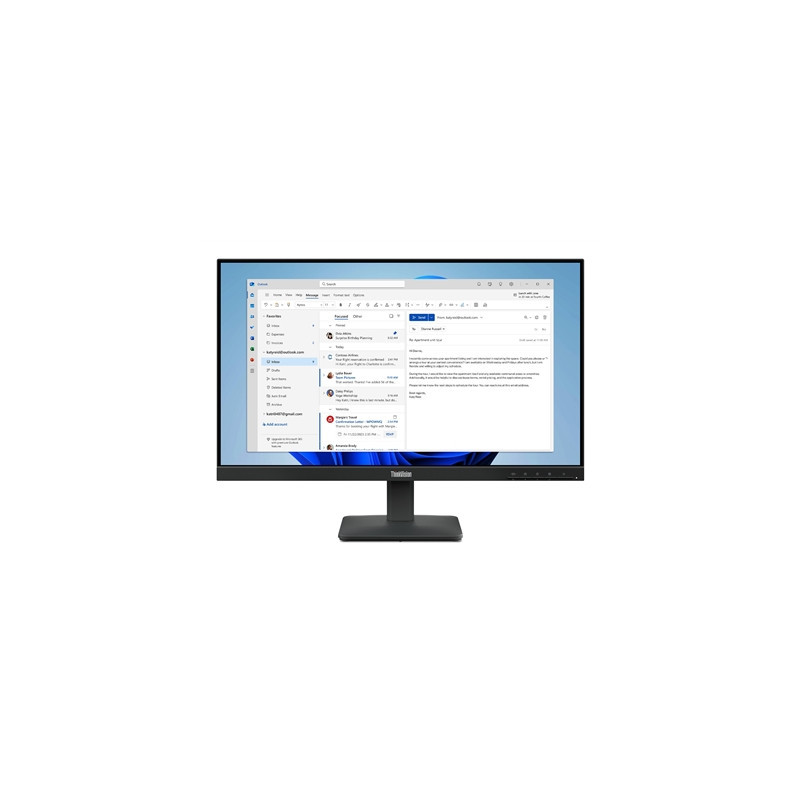 Lenovo ThinkVision S24-4e  Full HD (1920 x 1080)  100Hz  4ms  16:9  IPS  WLED Monitor  HDMI  VGA  Tilt Adjustable  3 Year Warran