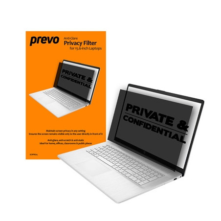 prevo 15.6 Inch Laptop Privacy Screen/ Privacy Filter  Anti-Glare  Anti-Peep  Anti-Static  Blackout