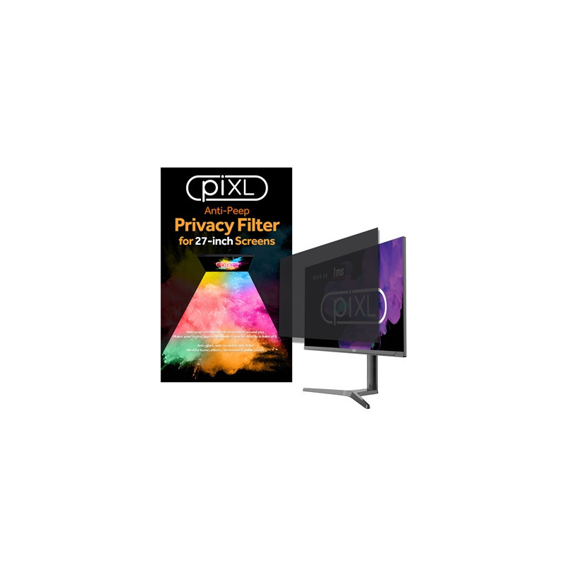 piXL 27 Inch Monitor Security Privacy Screen/ Privacy Filter  Anti-Glare  Anti-Peep  Anti-Static & Blackout