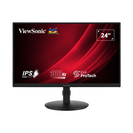 Viewsonic VA2408-HDJ 24 Inch IPS Monitor  Full HD  100Hz  5ms  VGA  HDMI  Display Port  Height Adjust  Pivot  Swivel  Int PSU  V