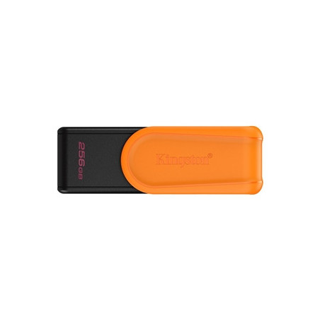 Kingston DataTraveler Exodia S DTXS/256GB USB Flash Drive  256GB  USB 3.2  Black/Orange  Swivel Cap Design
