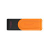 Kingston DataTraveler Exodia S DTXS/256GB USB Flash Drive  256GB  USB 3.2  Black/Orange  Swivel Cap Design