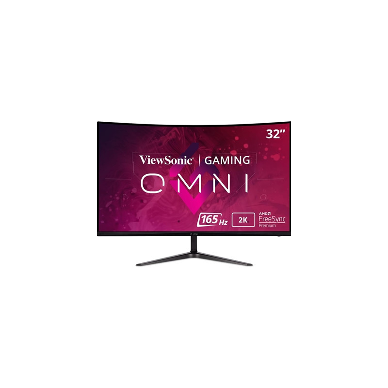 Viewsonic Omni VX3218C-2K 32 Inch Curved Gaming Monitor  QHD  165Hz  Freesync  2xHDMI  DisplayPort  1ms VESA  Speakers