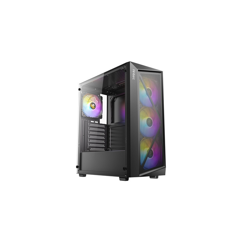 Antec AX67 ARGB Mid-Tower Gaming PC Case  Full Mesh Front  Tempered Glass  4 x 120mm ARGB Fans  ATX/Micro-ATX/ITX Compatible
