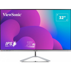 Viewsonic VX3276-MHD-3 32-Inch Full HD  Frameless IPS Monitor  1080p  1920 x 1080 Resolution  75Hz  HDMI  VGA  DisplayPort  Spea