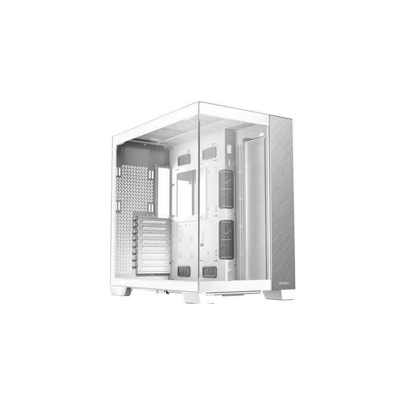 Antec Constellation C8 Aluminum White - Premium Full-View PC Case with Vertical Cooling  Dual Chamber Design  and Extensive Radi
