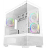 DeepCool CG380 3F Micro-ATX Gaming Case White  Panoramic Tempered Glass Side Panel  Mesh Airflow Front  3 Pre-Installed ARGB Fan
