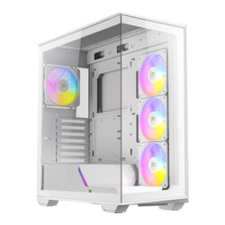 ANTEC Constellation C3 White ARGB Case  270 Full-View Tempered Glass  Dual Chamber  Tool-Free Design  4 x ARGB PWM Fans With Bui