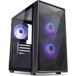 TecWare Forge M2 mATX PC Case  Compact High Airflow Mesh Front Panel  3 x ARGB Fans Included  Hinged Tempered Glass Door  Suppor