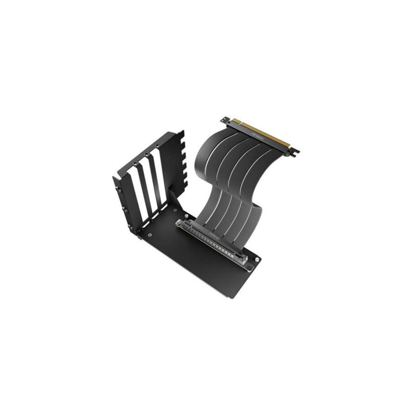 Antec 200mm PCIe 4.0 Riser Cable with Bracket Mount  Black   Designed To Allow Vertical Mounting Of A Graphics Card