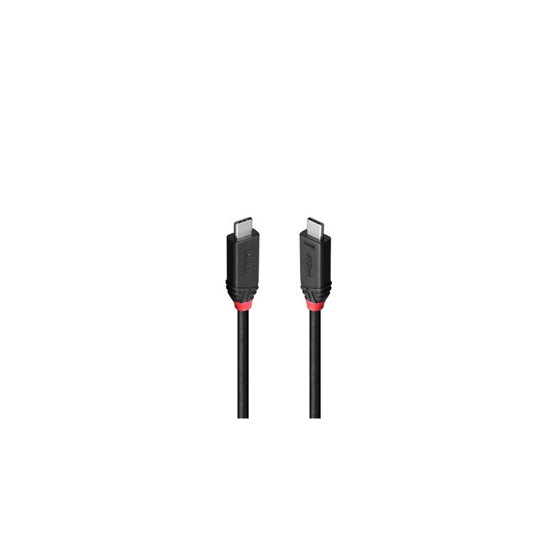 Lindy Black Line 37002 2m USB4 240W Cable  24 pin USB-C (M) to 24 pin USB-C (M)