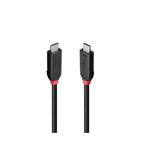 Lindy Black Line 37002 2m USB4 240W Cable  24 pin USB-C (M) to 24 pin USB-C (M)