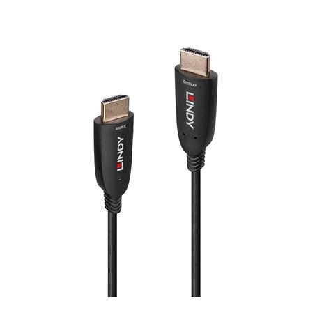 Lindy 38510 10m HDMI (M) 2.1 Anthra Line 7680x4320@60Hz / 3840x2160@120Hz Fibre Optic Hybrid Cable - Black
