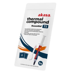 AKASA AK-T505-5G T5 Essential Thermal Compound Syringe  5g  Grey  Low Thermal Resistance  Non-Curing  Non-Electrically Conductiv