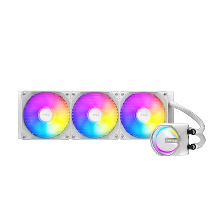 Antec Skeleton 360ARGB Liquid CPU Cooler  Universal Socket  White  360mm Radiator  PWM up tp 2000 RPMCooling Fans  Addressable R