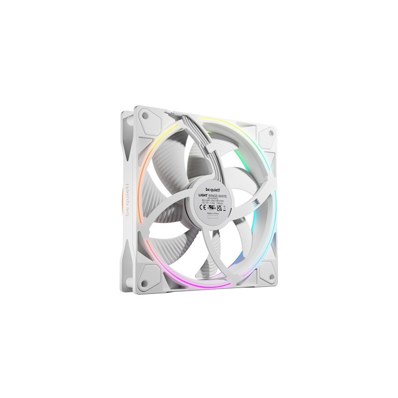 be quiet! Light Wings 140mm PWM Reverse  White  ARGB Lighting  Ultra-Quiet Operation Max 25.5dB(A)  High Airflow  60 000 Hours