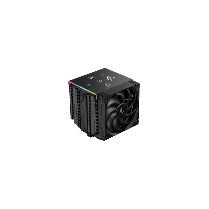 DeepCool AK620 Digital Pro CPU Air Cooler  Dual-Tower with Digital Display  120mm FDB Fans  ARGB Lighting  6 Copper Heatpipes  L