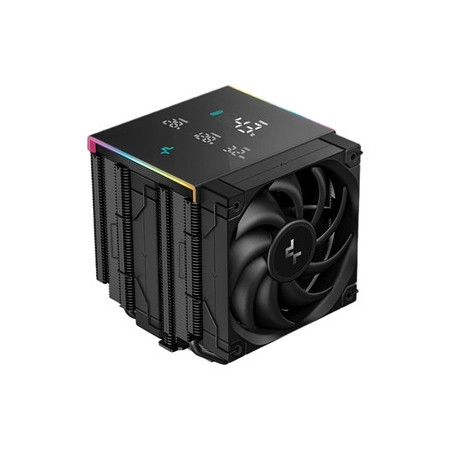 DeepCool AK620 Digital Pro CPU Air Cooler  Dual-Tower with Digital Display  120mm FDB Fans  ARGB Lighting  6 Copper Heatpipes  L
