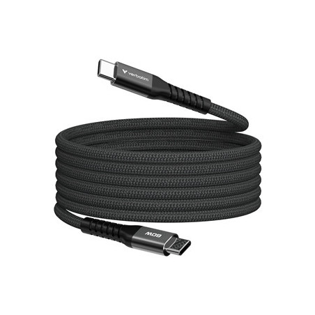 Verbatim Sync & Charge USB-C to USB-C 60W Magnetic Cable 120cm Black  Supports PD 3.0 and QC 3.0