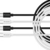 Verbatim Essentials Sync & Charge USB-C to C Cables (2 pack) Black & White  1m  60W PD  480Mbps  USB Power Delivery 3.0 Supports