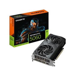 Gigabyte NVIDIA GeForce RTX 5060 WINDFORCE MAX OC 8G GDDR7 Graphics Card  3840 CUDA Cores  2512 MHz Core Clock  Dual Fan  3x Dis