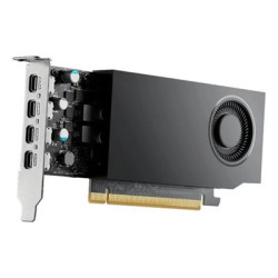 PNY NVIDIA Professional RTX A1000 Graphics Card  8GB GDDR6  2307 CUDA Cores  72 Tensor Cores  Single Fan Low Profile  4x mini-Di